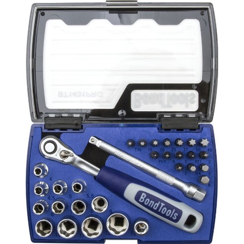 Hylsnyckelsats 1/4" mm BONDTOOLS BT1431 PRO