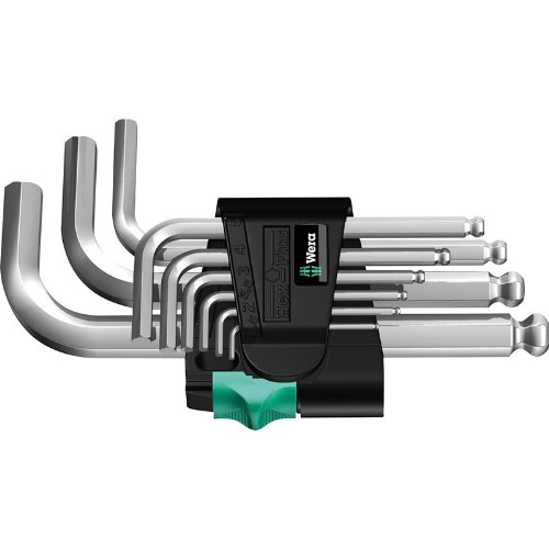 Insexnyckelsats mm kula WERA 950/9 Hex-Plus 3 Chrome