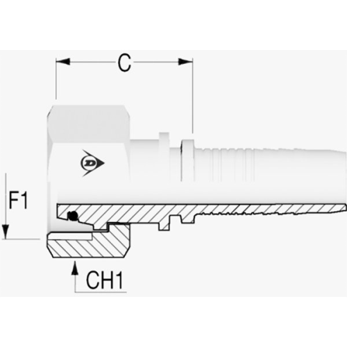 Nippel P8 CF DUNLOP HIFLEX