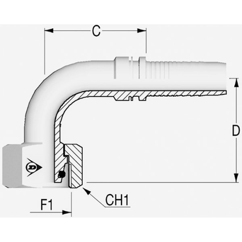 Nippel P87 CF DUNLOP HIFLEX